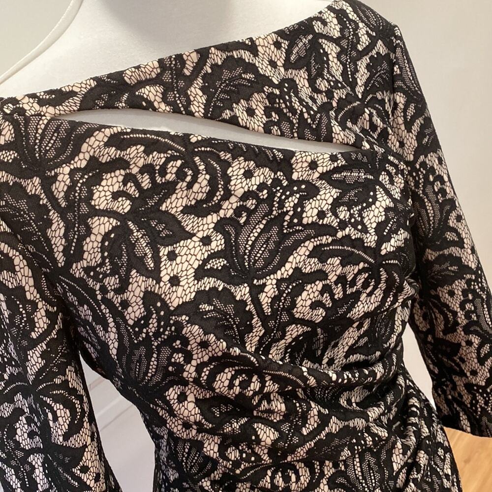 Cocktail Dress 12 Semi Formal Large Classic Kay Unger New York Elegant Evening - Picture 7 of 11